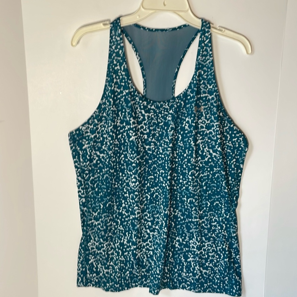 Under Armour Women's Size  XL Razor Tank Fitted Heat Gear Blue Active Workout